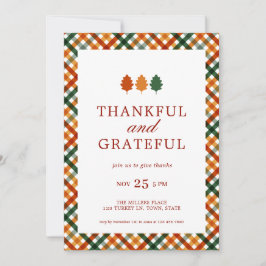 Invitación Agradecido Fiesta de la cena de Acción de Gracias