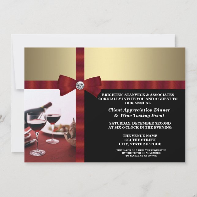 Invitación Agradecimiento a Clientes de Eventos Corporativos (Anverso)