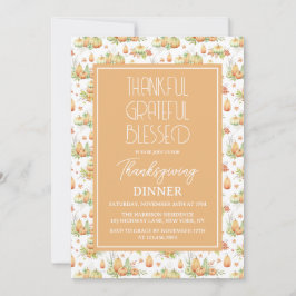 Invitación Agradecimiento Agradecimiento Bendecido Acción de 