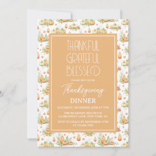 Invitación Agradecimiento Agradecimiento Bendecido Acción de 