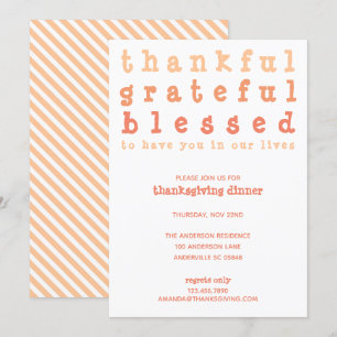 Invitación Agradecimiento Agradecimiento Bendecido Día de Acc