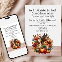 Agradecimiento al cliente del veterinario de otoño