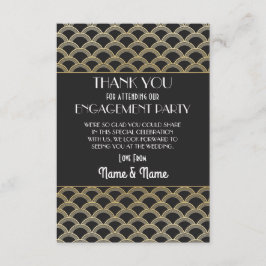 Invitación Agradecimiento Compromiso Boda Años 20 Fiesta Grac