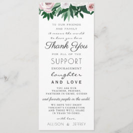 Invitación Agradecimiento de configuración de lugar verde flo