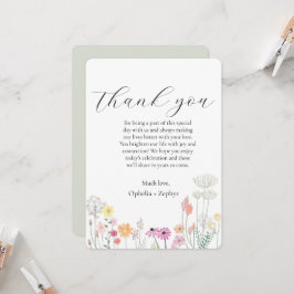 Invitación Agradecimiento de Recepción de Flores Silvestres d