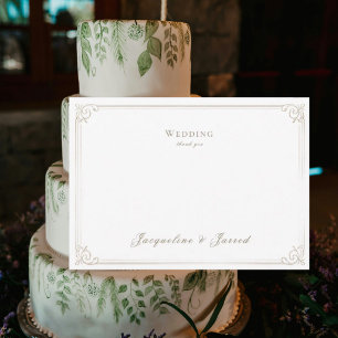 Invitación Agradecimiento Personalizado Boda Blanco