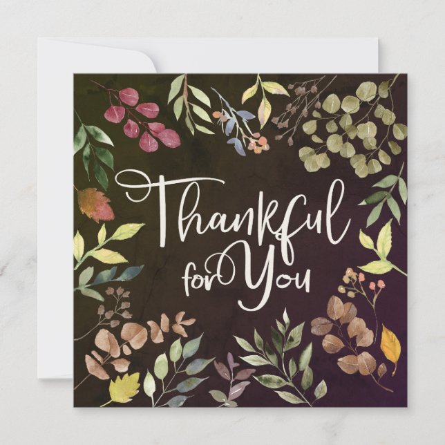 Invitación Agradecimiento Por Usted - Día de Acción de Gracia (Anverso)