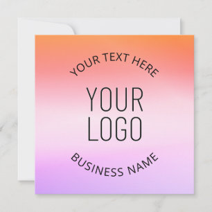 Invitación Agrega tu logo Colores gradientes de puesta de s