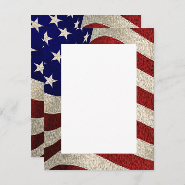 Invitación Agrega tu propio texto Bandera de EE. UU. con estr (Anverso / Reverso)