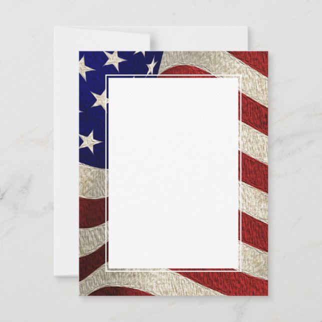 Invitación Agrega tu propio texto Bandera de EE. UU. Estrella (Anverso)
