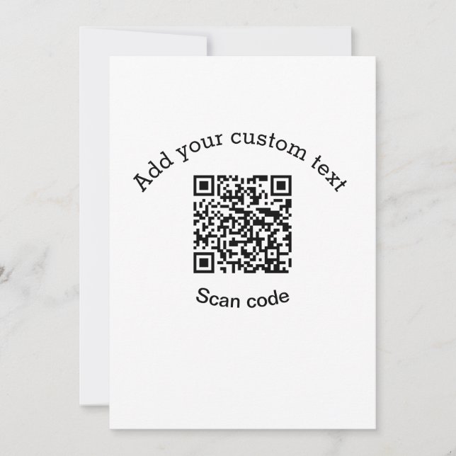 Invitación Agrega tu texto personalizado código QR de escaneo (Anverso)