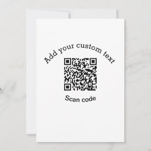 Invitación Agrega tu texto personalizado código QR de escaneo