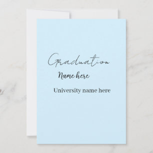 Invitación agrega tu texto simple graduado agrega nombre de l