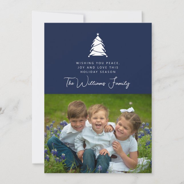 Invitación AGREGAR TU FOTO | Árbol de ferias navideñas (Anverso)