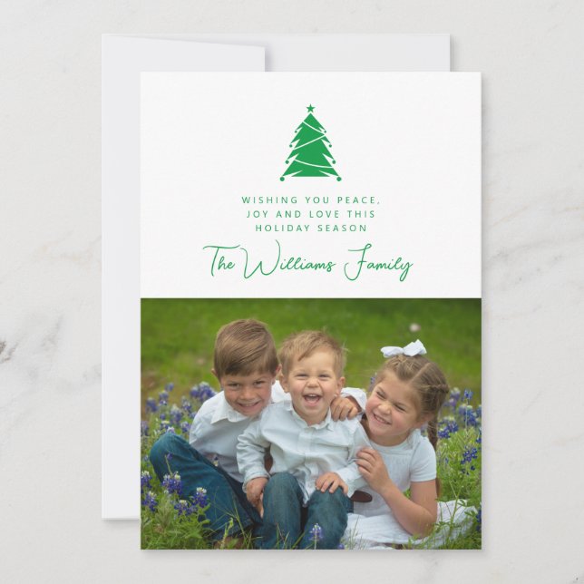 Invitación AGREGAR TU FOTO | Árbol de ferias navideñas (Anverso)