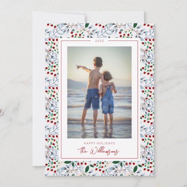 Invitación AGREGAR TU FOTO | Felices fiestas (Anverso)