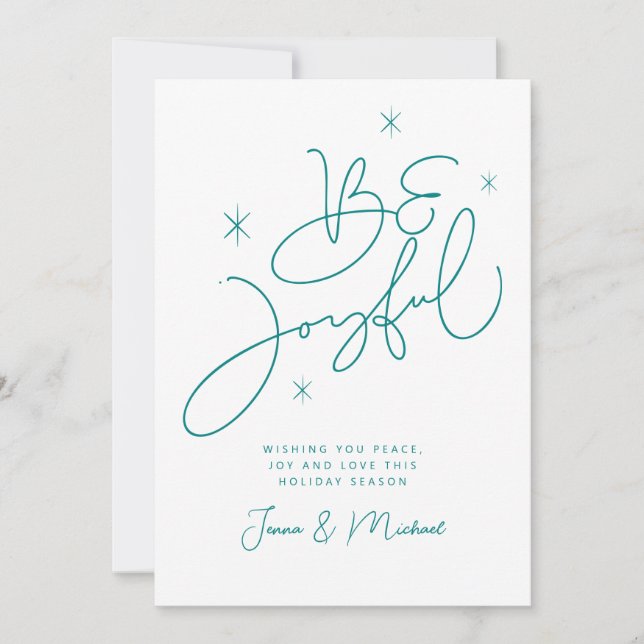 Invitación AGREGAR TU FOTO | Feliz Navidad ser alegre (Anverso)