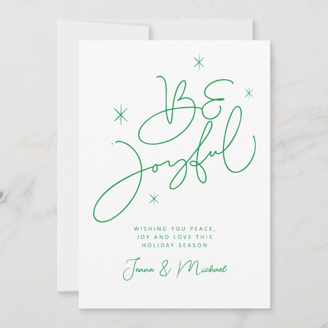 Invitación AGREGAR TU FOTO | Feliz Navidad ser alegre (Anverso)