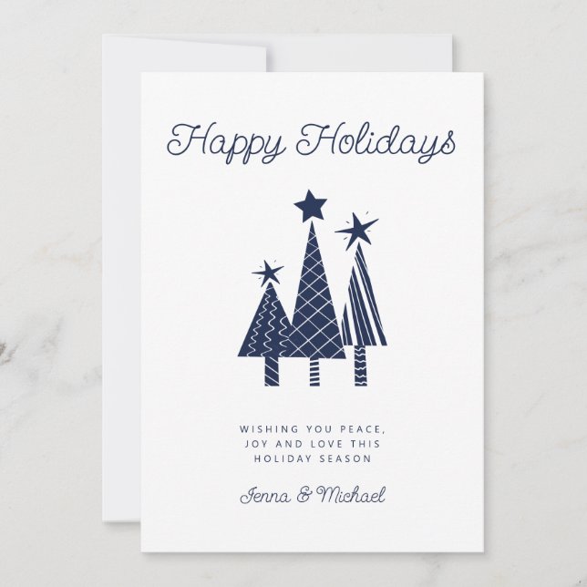 Invitación AGREGAR TU FOTO | Festividades Árbol navideño mode (Anverso)