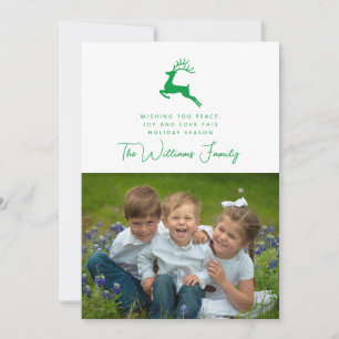 Invitación AGREGAR TU FOTO Renos navideños feriados