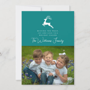 Invitación AGREGAR TU FOTO Renos navideños feriados