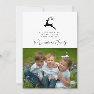 Invitación AGREGAR TU FOTO Renos navideños feriados