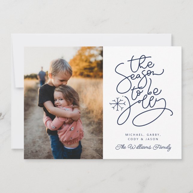 Invitación AGREGAR TU FOTO | Temporada De Jolly (Anverso)