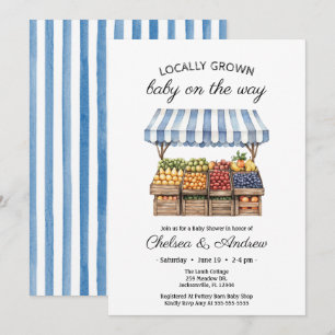 Invitación Agricultores comercializan Baby Shower para bebé d