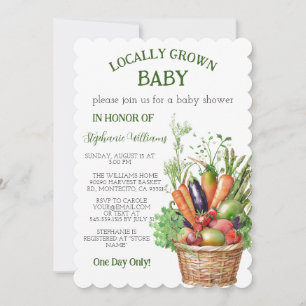 Invitación Agricultores de bebés cultivados localmente Comerc