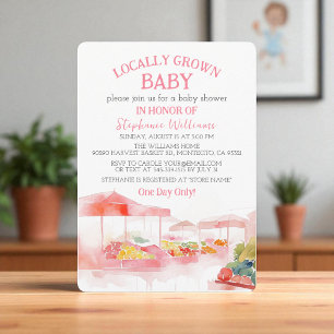 Invitación Agricultores de bebés cultivados localmente Comerc