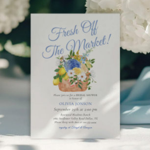 Invitación Agricultores Florales Frescos De La Ducha De Novia