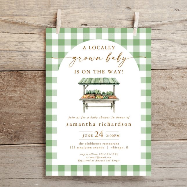 Invitación Agricultores locales comercializan la ducha de beb (Subido por el creador)