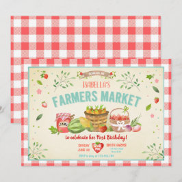 Invitación Agricultores Mercado de hortalizas cultivadas frut