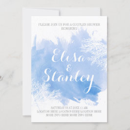 Invitación Agua acuarela arrecife boda duchas