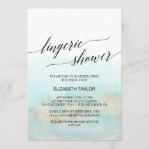 Agua acuática y dorada acuarela Beach Lingerie Sho