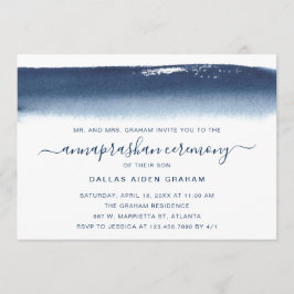 Invitación Agua azul de la marina creativa Annaprashan