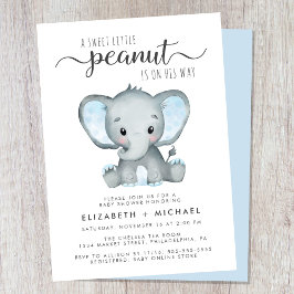 Invitación Agua azul elefante Baby Boy Couples Ducha