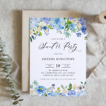 Invitación Agua Azul Hidrangea Dulce Floral 16 Fiesta<br><div class="desc">Invite a los invitados a su evento con esta personalizable dulce invitación de 16 fiestas. Tiene acuarelas florales de rosas azules, púrpura y blanca, anémonas e hidrangeas. Personalice esta invitación floral dulce dieciséis fiestas añadiendo los detalles de su evento. Esta invitación hidrangea es perfecta para fiestas de cumpleaños de primavera...</div>