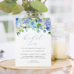 Invitación Agua azul Hidrangea Té de novia floral<br><div class="desc">Color de agua azul Hydrangea Invitaciones al té de novia floral</div>