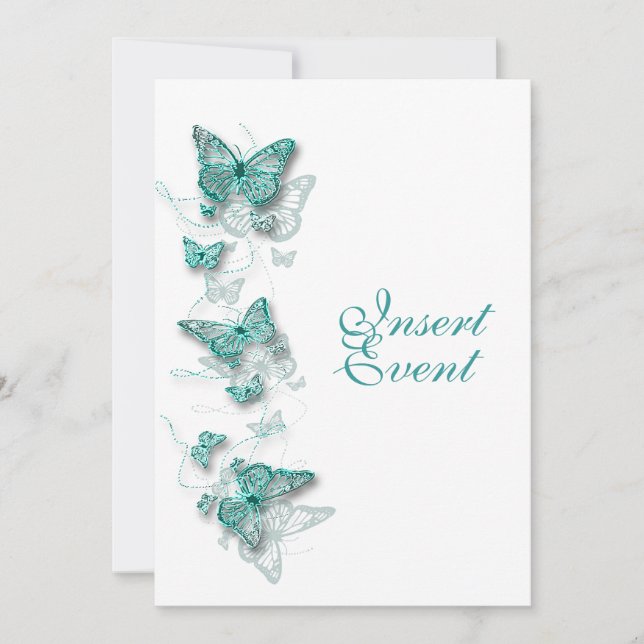 Invitación agua blanco cumpleaños compromiso boda (Anverso)