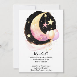 Invitación Agua cautivadora Celestial Chica Baby Shower