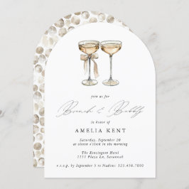 Invitación Agua de Brunch y burbuja Champán Ducha de novias