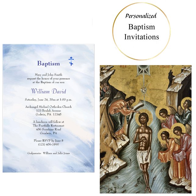 Invitación Agua de los pozos de salvación bautismo ortodoxo (Subido por el creador)