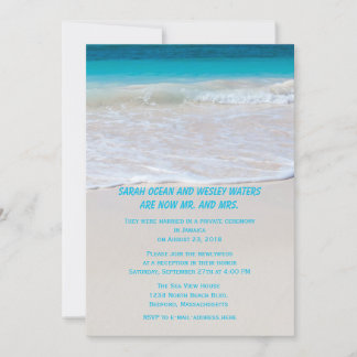 Invitación Agua en la recepción de la orilla solamente