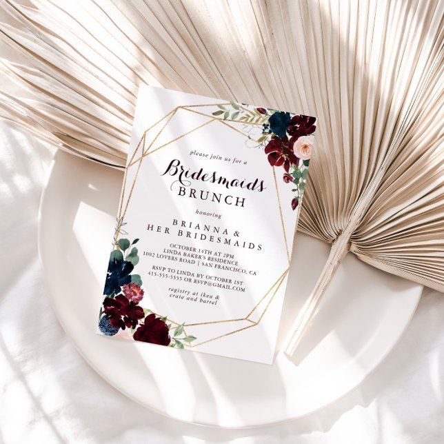 Invitación Agua geométrica Bridesmaids Ducha Brunch (Subido por el creador)