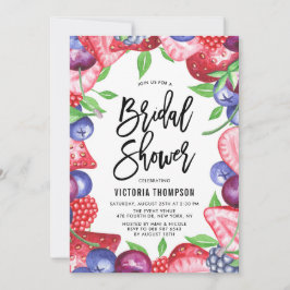 Invitación Agua Mezclada Berries Verano Ducha de Novias