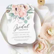Agua rosa y beige Floral Bridal