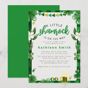Invitación Agua Shamrock Baby