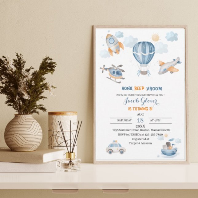 Invitación Agua Transporción de natalidad bebé (Subido por el creador)