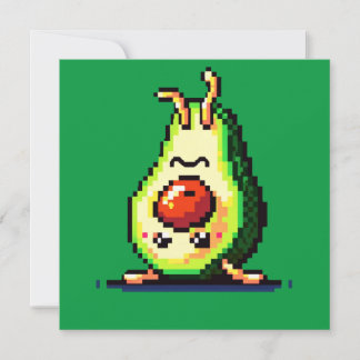 Invitación Aguacate boca abajo - Gracioso diseño de alimentos